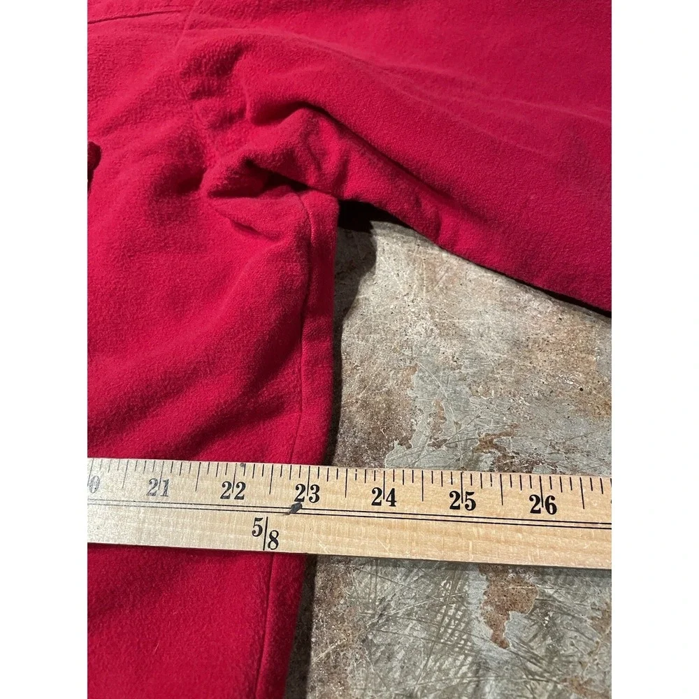 Vintage Lee USA Western Wear Red Pearl Snap Extra Long Tails 70s 80s Sz L/XL *‎
